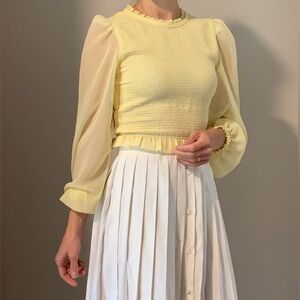 Wilfred  Butter Yellow Smocked Blouse